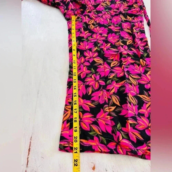 Kensie Tropical Floral Coral Combo Jumpsuit Size Large NWT $68 - Picture 9 of 11